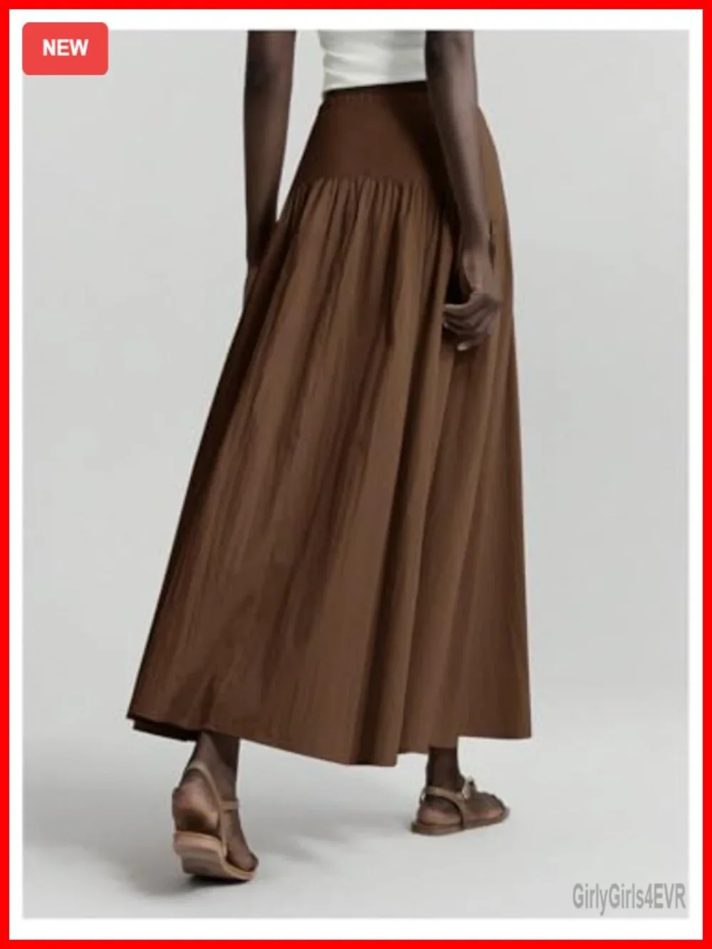 Women's Drop Waist Maxi Skirt A-Line Flowy Low Rise Summer Going Out